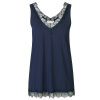 Rosemunde - Tank Top med Blonder Dark Blue