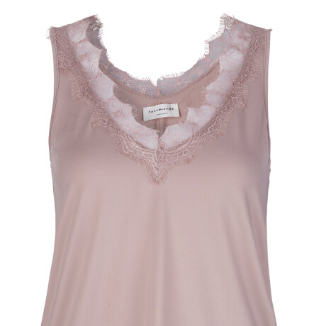 Rosemunde - Tank Top med Blonder Vintage Powder