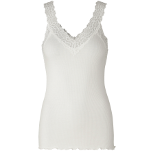 Rosemunde - Bomuldstop med Blonder Ivory