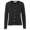 Rosemunde - Cardigan i Uld og Cashmere Dark Grey Melange