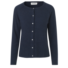 Rosemunde - Cardigan i Uld og Cashmere Dark Navy Melange