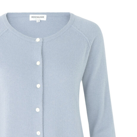 Rosemunde - Cardigan i Uld og Cashmere Heather Sky