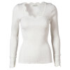 Rosemunde - Silke Bluse med Blondekant New White