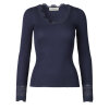 Rosemunde - Silke Bluse med Blondekant Navy