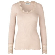 Rosemunde - Silke Bluse med Blondekant Cacao