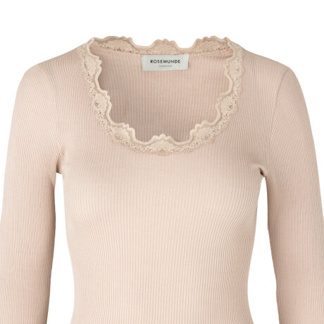 Rosemunde - Silke Bluse med Blondekant Cacao