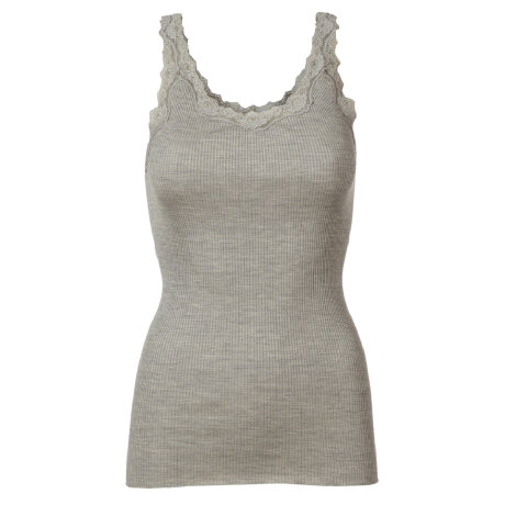 Rosemunde - Silke Tank Top med Blonde Light Grey Melange
