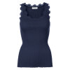 Rosemunde - Classic Silke Top med Blonde Navy