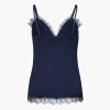 Rosemunde - Top med Blonder Dark Blue
