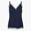 Rosemunde - Top med Blonder Dark Blue
