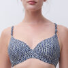 Femilet Swim - Tidra Formstøbt Bikini Top Blue Reptile