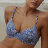Femilet Swim - Tidra Formstøbt Bikini Top Blue Reptile