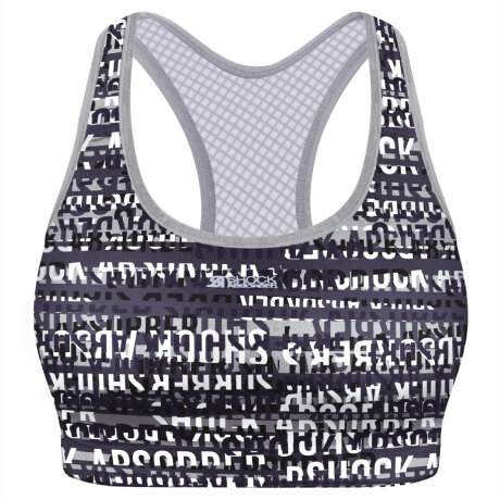 Shockabsorber - Active Crop Top Print Logo Blue
