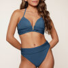 LingaDore - Vatteret Triangle Bikini Sæt Legion Blue 
