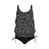 Lentiggini swimwear - Dot Tankini Top Sæt Black/Offwhite