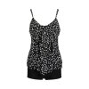 Lentiggini swimwear - Dot Tankini Sæt Black/Offwhite