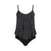 Lentiggini swimwear - Badedragt med Tankini look Black/Offwhite