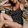 Lentiggini swimwear - Badedragt med Tankini look Black/Offwhite