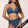 LingaDore - Vatteret Triangle Bikini Sæt Legion Blue 
