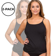 Trofé - Camisole Top 2-pak Sort