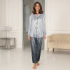 Lady avenue - Satin De Luxe Pyjamas Turbulence/Grey