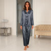 Lady avenue - Satin De Luxe Pyjamas Turbulence/Grey