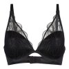LingaDore - Black Vatteret Triangle BH Sort