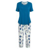 Lady avenue - Bambus Pyjamas Blue/Grey Floral