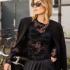 Hype The Detail - Lace Mesh Blouse Sort