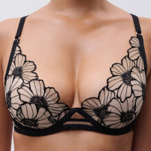 Chantelle - Lush Plunge BH Sort/Soft Pink