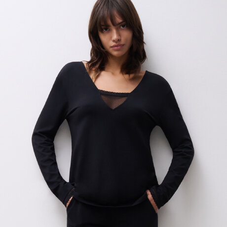 Chantelle - Romance Natbluse Sort