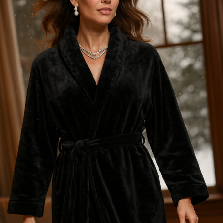 Balzaa - Cuddle Me Robe Black