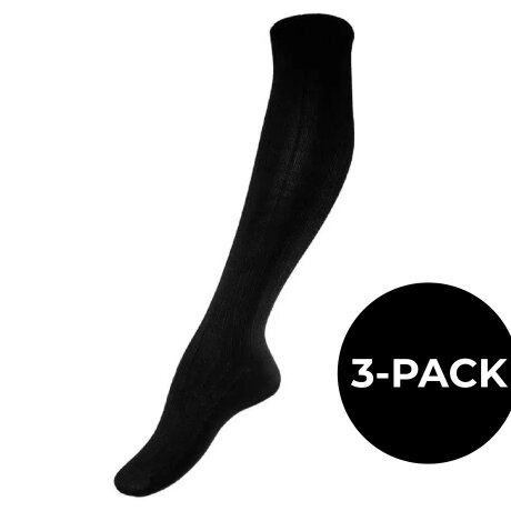 Festival - 3-PACK Bambus Knæstrømpe m. Topelastik