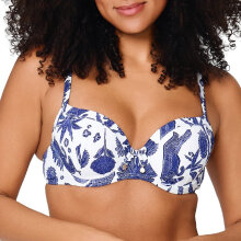 LingaDore - Print Bikini Top Blue White 
