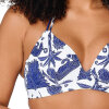 LingaDore - Print Vatteret Triangle Top Blue White LingaDore - Print Vatteret Triangle Top Blue White