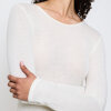 Triumph - Beauty Layers L/Æ T-shirt Wool Ecru White