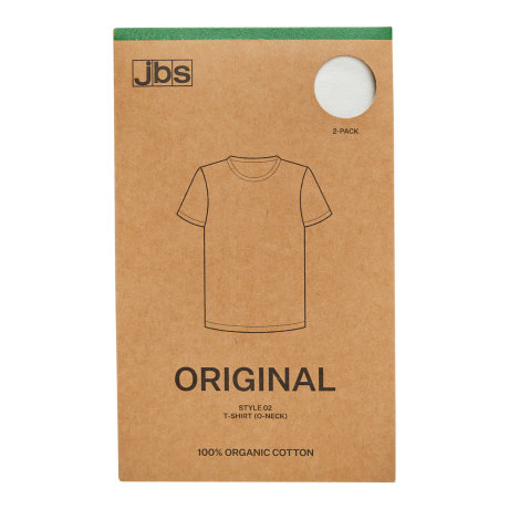 JBS Herre - 2-pak Organic T-Shirt Vit