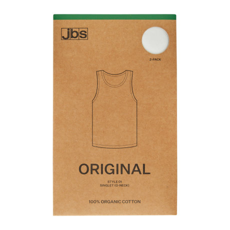 JBS Herre - 2-pak Organic Undertröja Vit