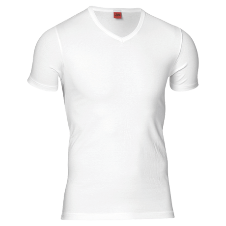 JBS Herre - Bomuld T-shirt V-neck Vit