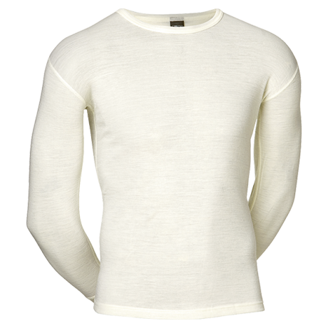 JBS Herre - Merino Uld  Långärmad T-shirt Vit