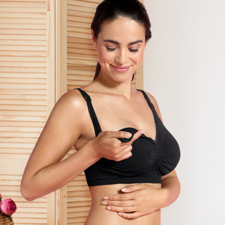 Carriwell - Vatteret Amnings BH med Carri-Gel Svart